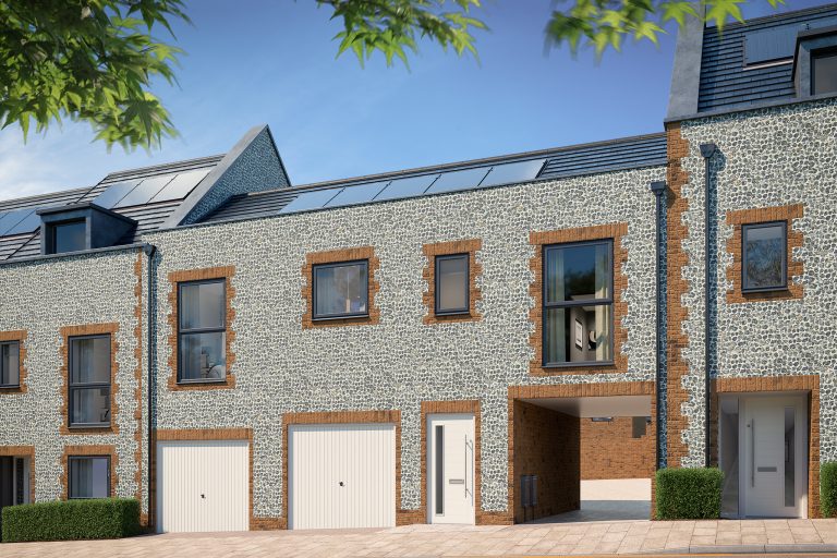 Bellway Completes Phase Two Flint Houses and Pocket Park at Harbour Village in Northfleet