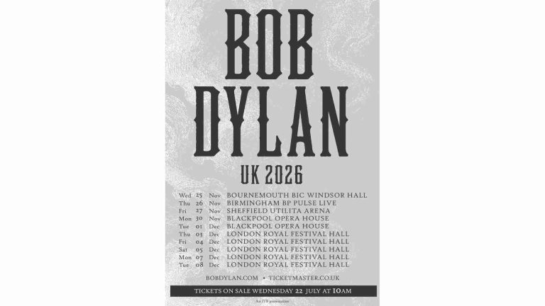Bob Dylan Announces 2026 UK Tour Including Five Nights at London’s Royal Festival Hall