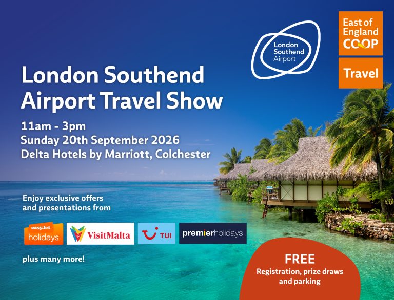 London Southend Airport and East of England Co-op Travel Host Winter Travel Show in Colchester
