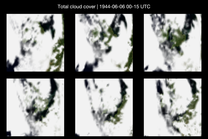Image-shows-satellite-images-on-D-Day-6-June-1944-from-midnight-through-to-3pm-starting-from-top-left-clockwise-scaled.png